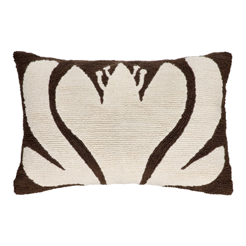 Cojín de algodón con borde de guirnalda ​​60x40 cm