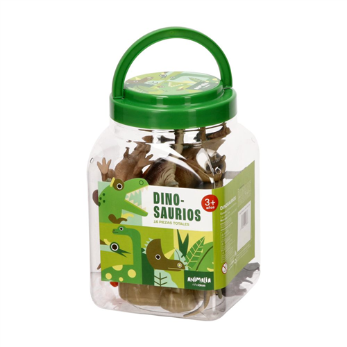 Set Balde Animales plástico Dinosaurios 16 piezas L