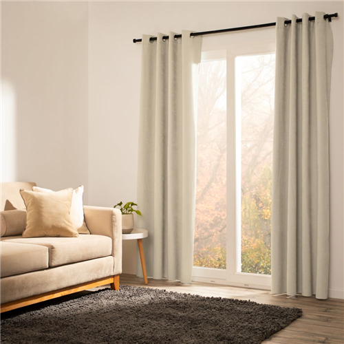 Cortina blackout chenille ojillos 140x240 cm