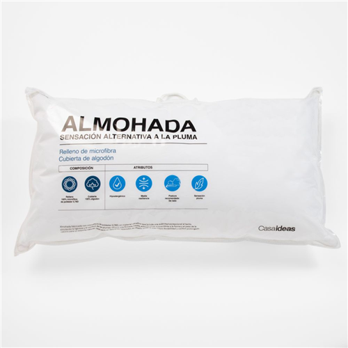 Almohada sensación plumas 50x90 cm