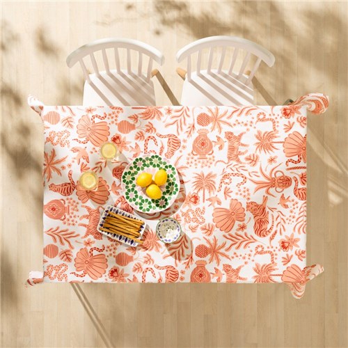 Mantel de algodón poliéster estampado 150x150 cm