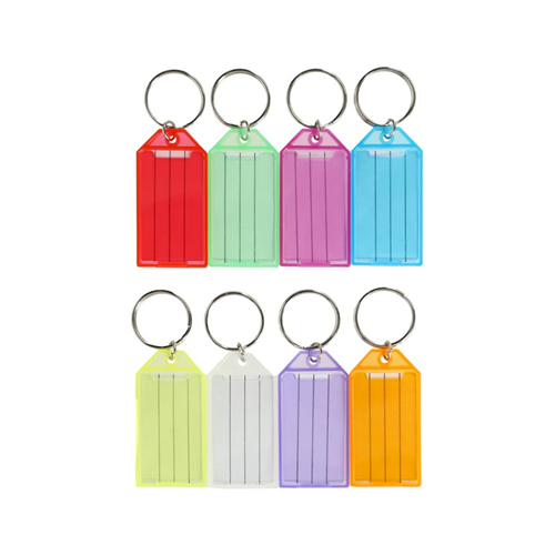 Set 8 Llaveros con Etiquetas 9.3x1.5x5.5 cm