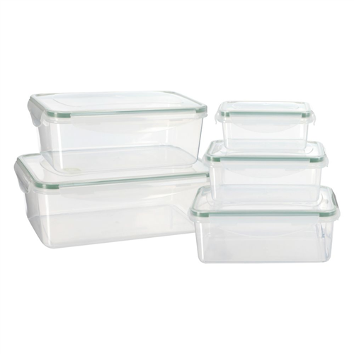 Set de 5 contendores de plástico