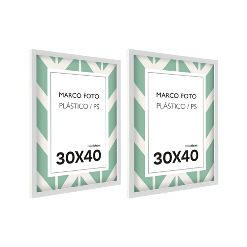 Set 2 Portarretratos plástico PS 32x3x42 cm
