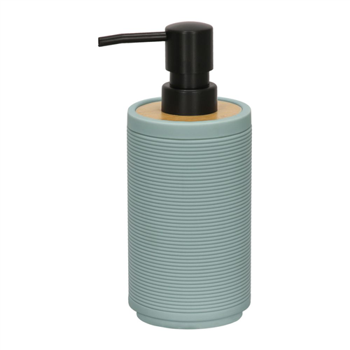 Dispensador de jabón de plástico y bambú 300 ml