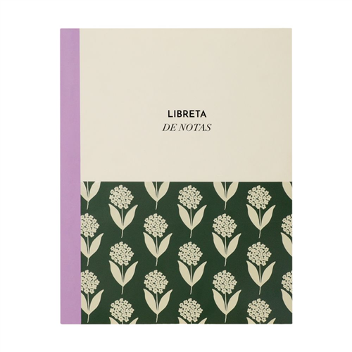 Libreta con lomo y tapa de papel 140 hojas 16.5x1.5x21 cm