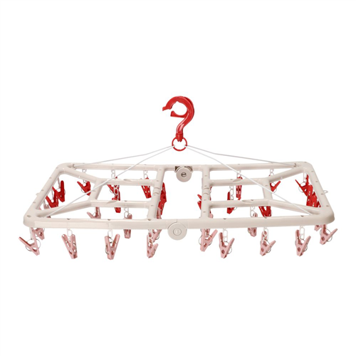 Colgador de ropa con 36 pinzas 63.2x34.7x31 cm
