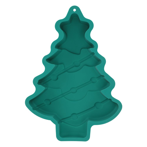 Molde de silicona con forma de árbol navideño