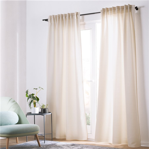 Set 2 Cortinas Texturadas con Presillas 140x240 cm