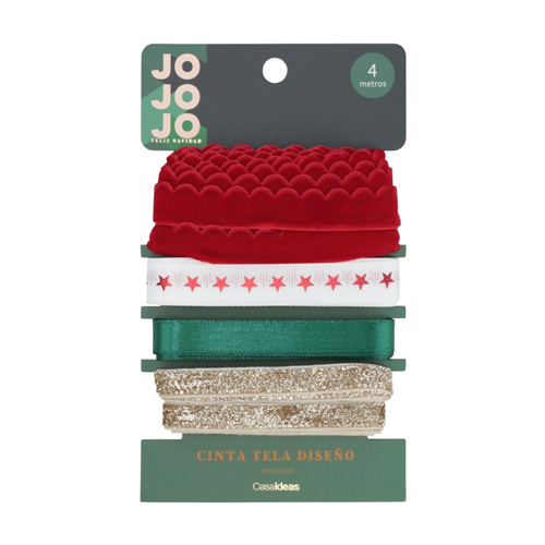 Cintas de tela con diseño navideño