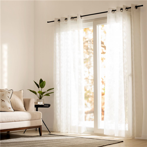 Set de 2 Cortinas velo con ojillos 140x240 cm c/u