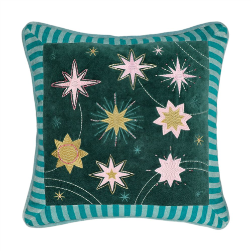 Cojín de algodón bordado 45x45 cm