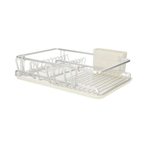 Escurridor Aluminio con Bandeja y Escurre Cubiertos 44x36x11.5 cm