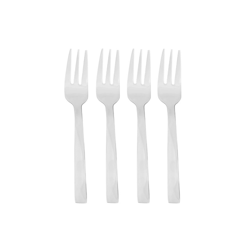 Set 4 Tenedores Acero Inoxidable para Postre Básica