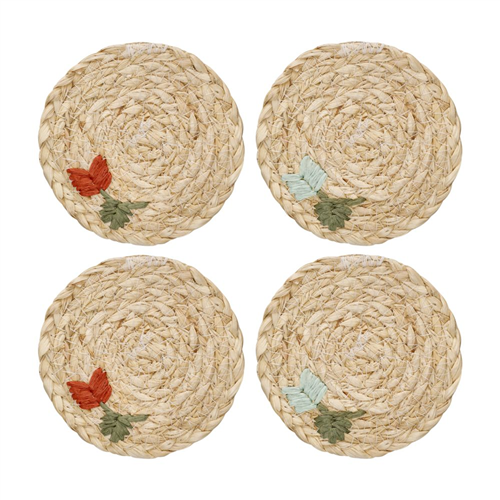 Set de 4 posavasos de fibra natural