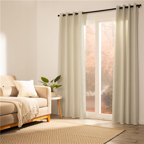 Cortina blackout con ojillos tweed 140x240 cm