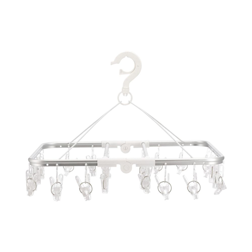 Gancho de Aluminio 24 Pinzas Plásticas