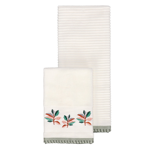 Set 2 toallas de visita bordadas