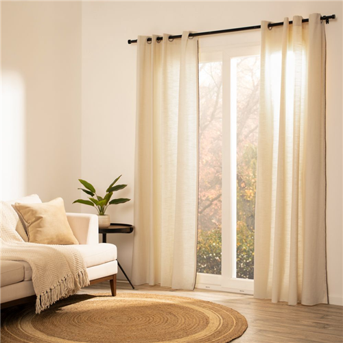 Set de 2 Cortinas de algodón bordado 140x240 cm