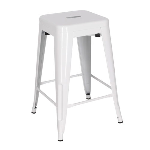 Banco alto de metal apilable