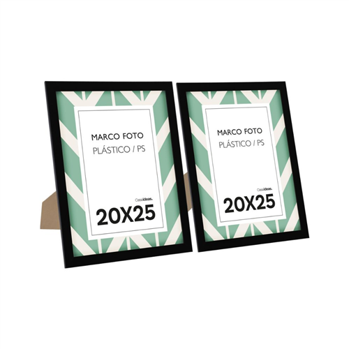 Set 2 Portarretratos plástico PS 22x3x27 cm