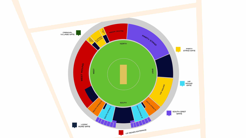 Seat plan (Warner Park Cricket Stadium)