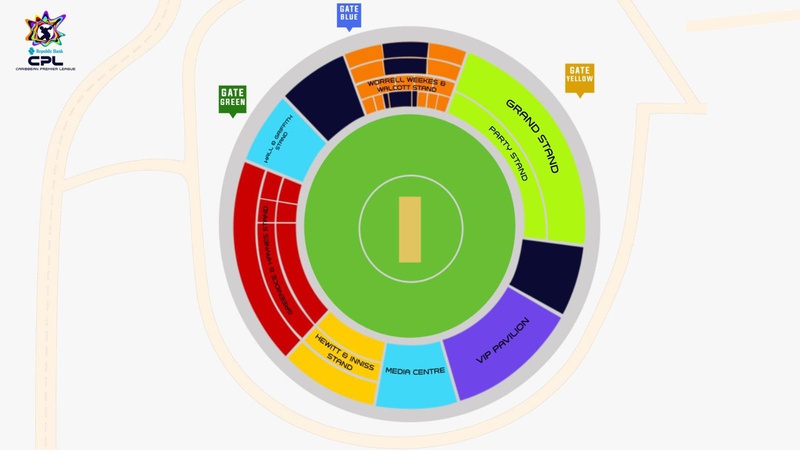 Seat plan (Kensington Oval, Barbados)