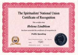 Helena Lindbloms CSNU-certifikat i offentligt talande.
