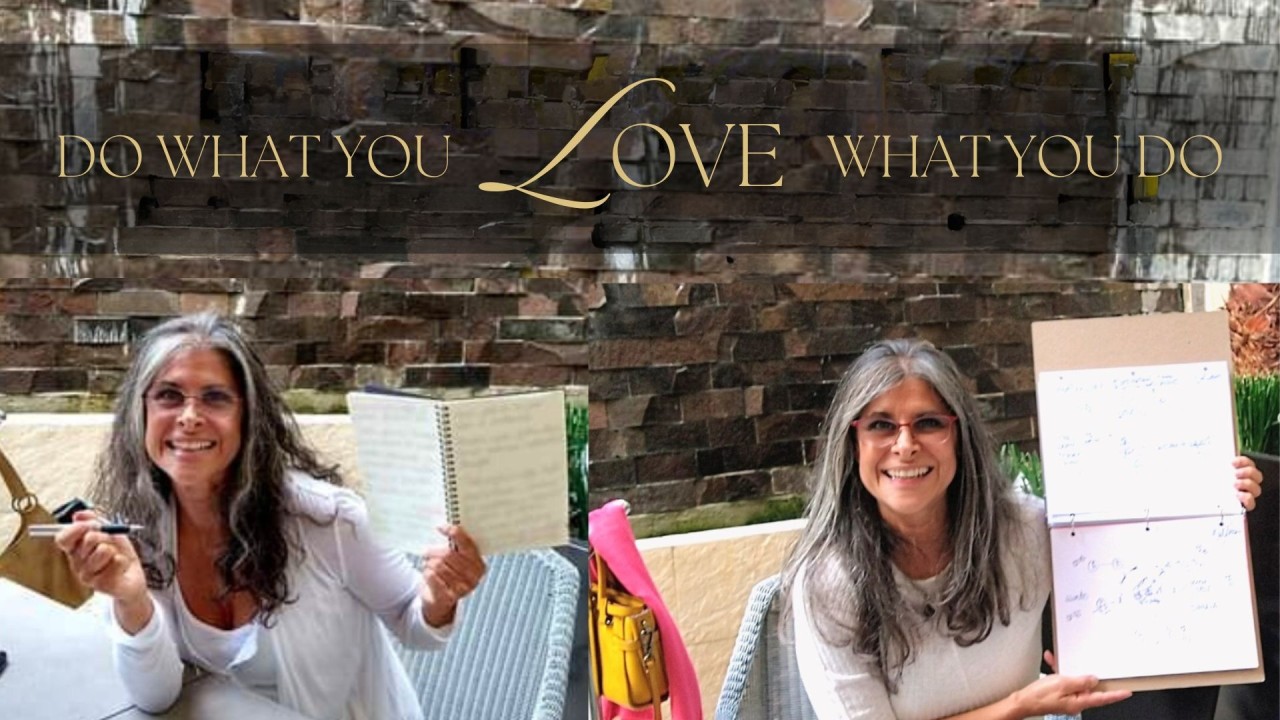 'Do what you love, love what you do.' Underneath, photos of Ana Edna GO showing her writing.