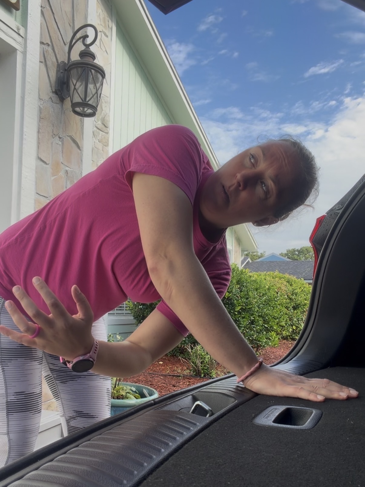 Jen Landry Showing a Thread the Needle Exercise