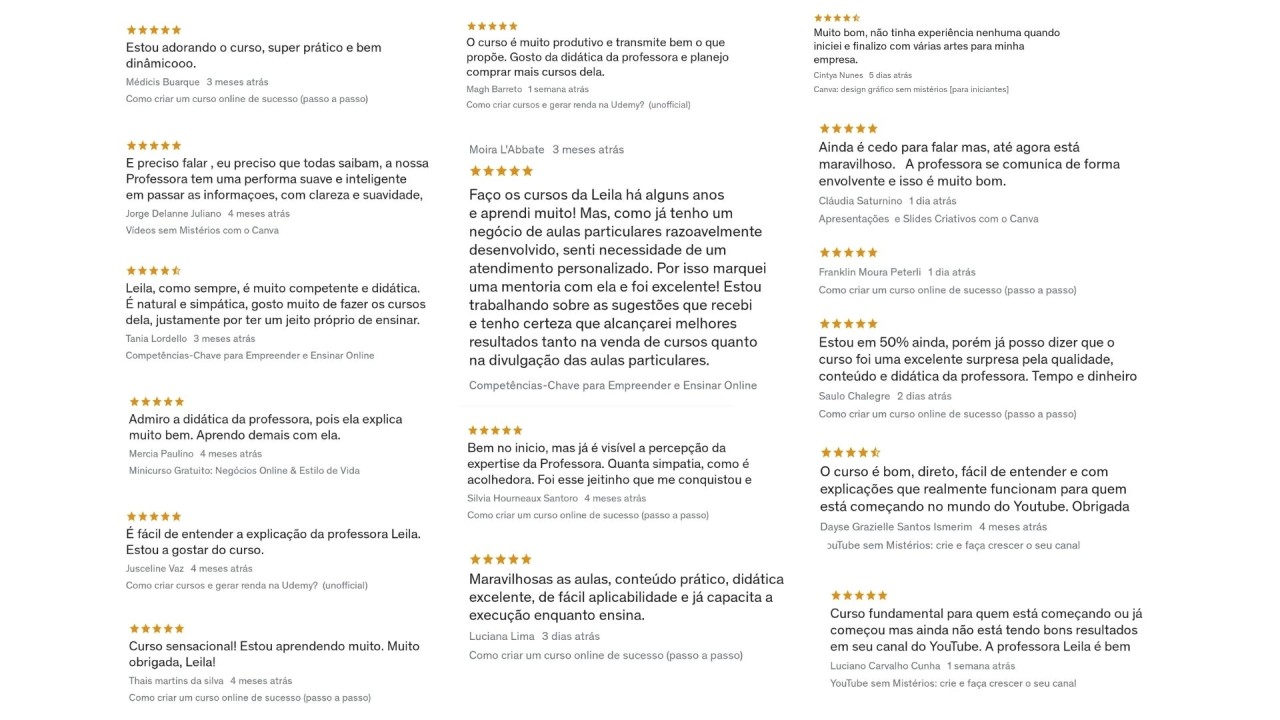 O que dizem sobre a professora Leila Adriano Ostoyke