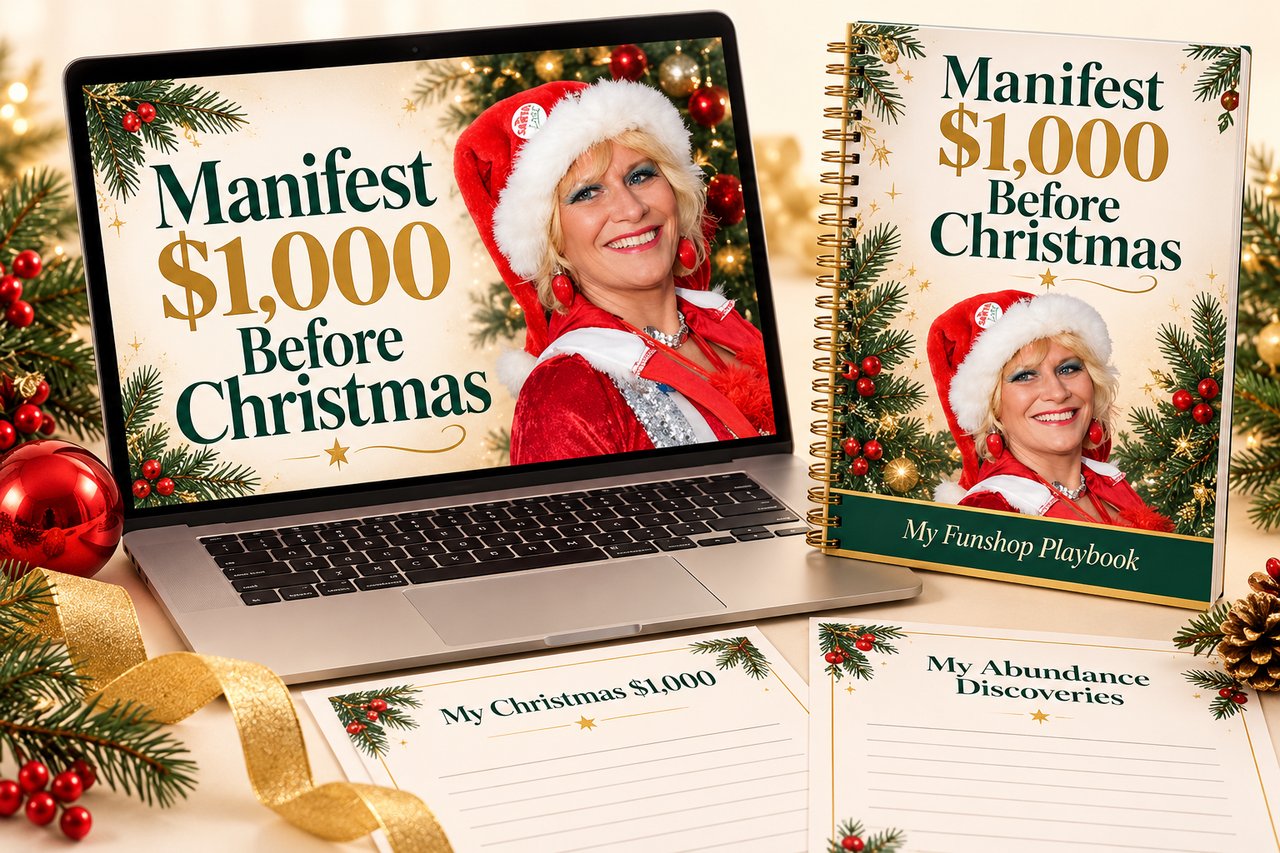 Manifest $1,000 Before Christmas laptop and funshop playbook
