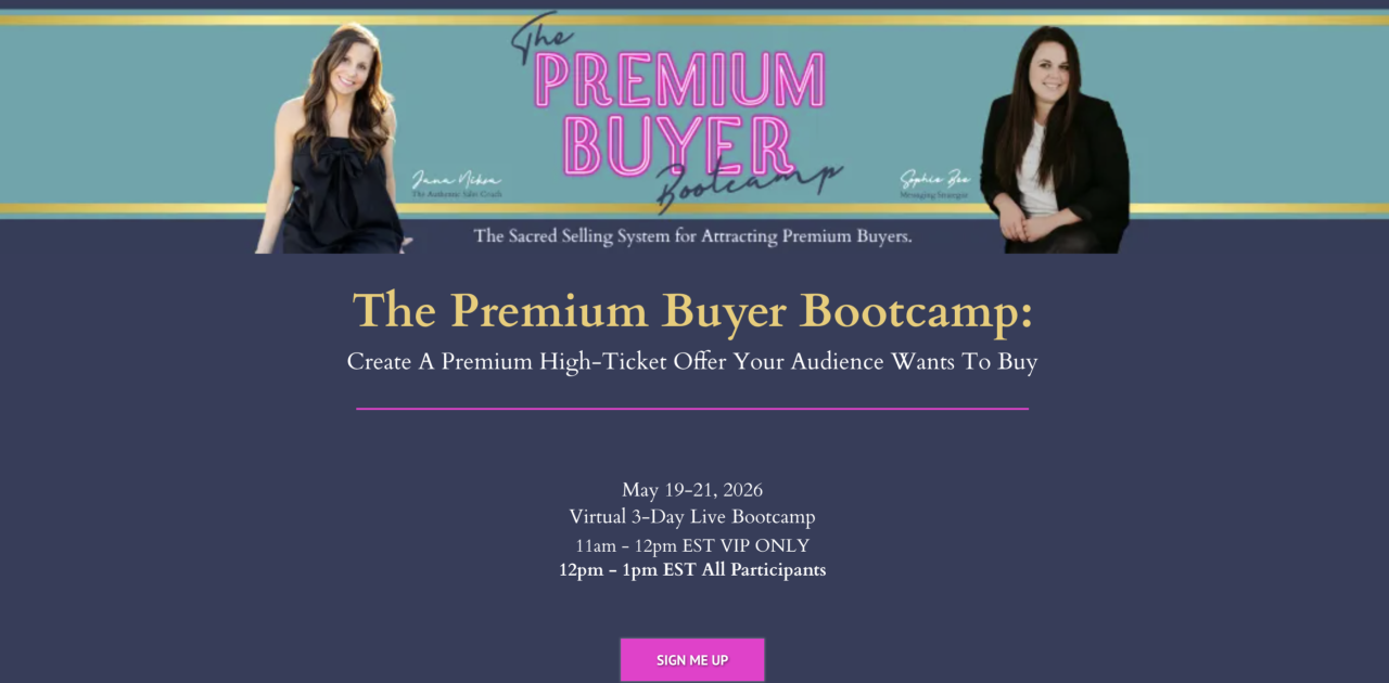 The Premium Buyer Bootcamp