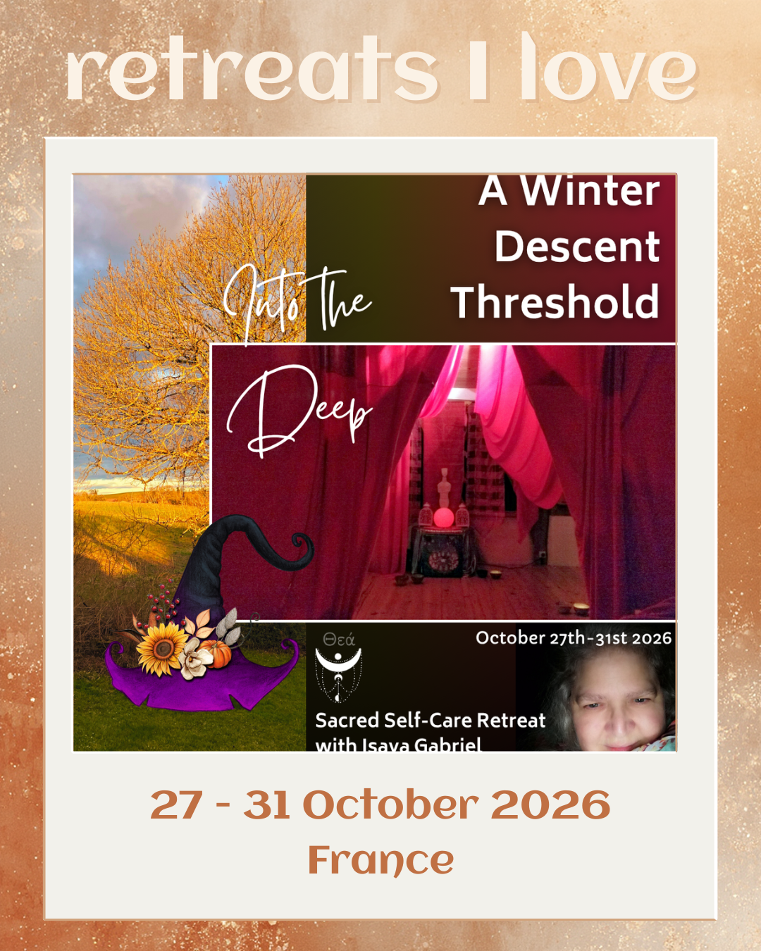 retreats I love - glow well compass - 27 - 31 October 2026 - France - into the deep - a winter descent threshold