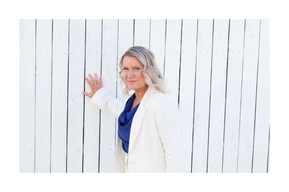 Annie Richardson offering holistic counselling support, standing in natural light with a calm and grounded presence.