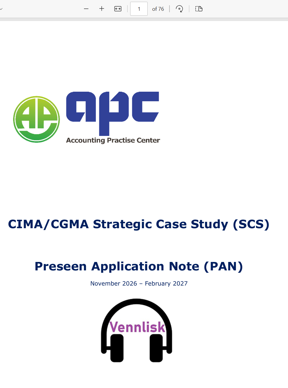 Sample page from GlobalAPC CIMA SCS Preseen Application Note — Kwirtmak case May 2026
