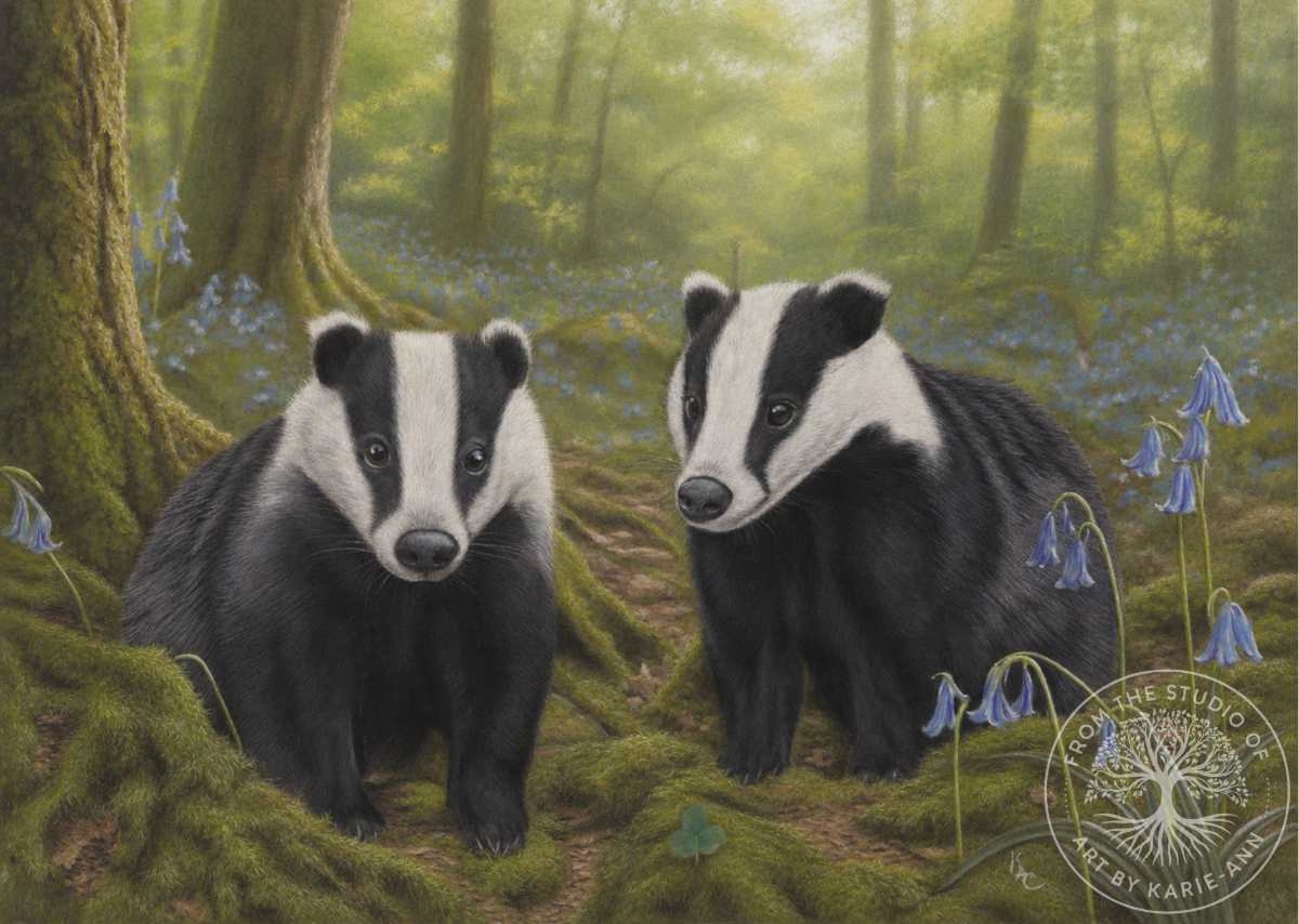 Silent Ember fox illustration — April Guardian from the Woodland Realm british wildlife art print subscription.