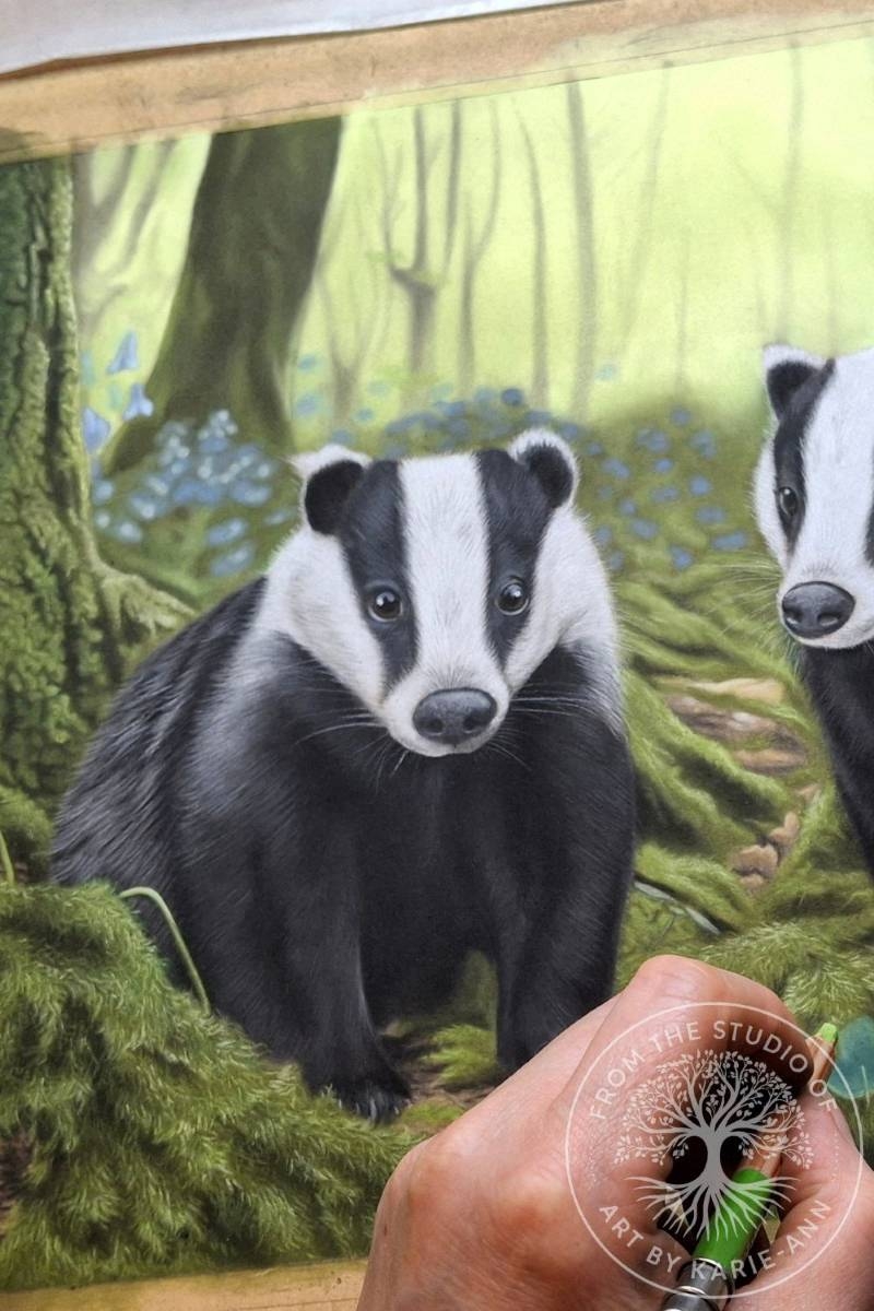 badger artwork work in progress