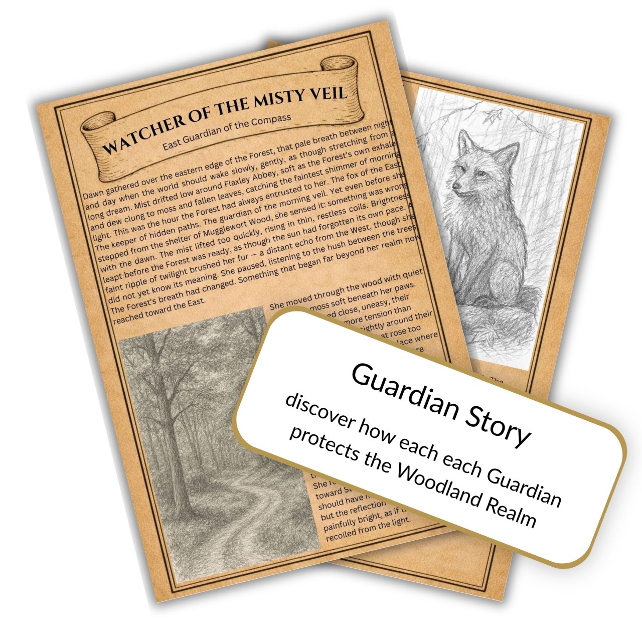 Guardian Story card describing how the monthly British wildlife Guardian protects the Woodland Realm