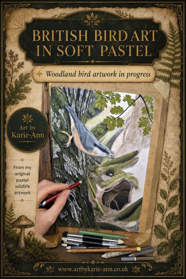 Compass Keepers Monthly Print Club pack with British wildlife art print, Guardian story, lore card, colouring page and Woodland Realm fragment map.