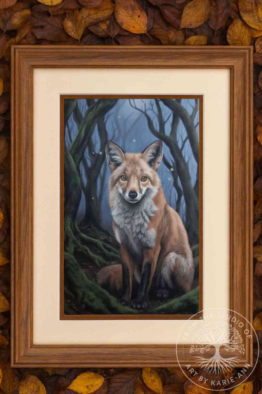 woodland realm fox artwork in progress