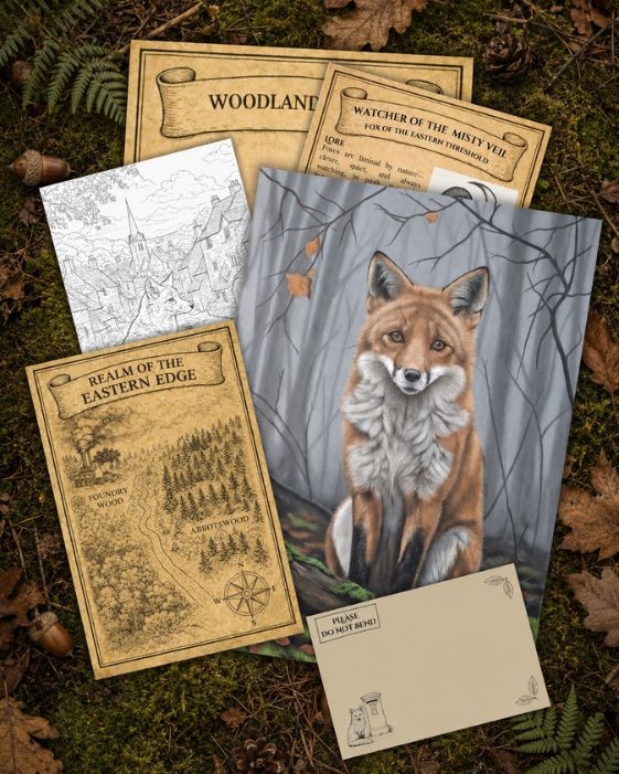 fox gift membership monthly british wildlife art print club