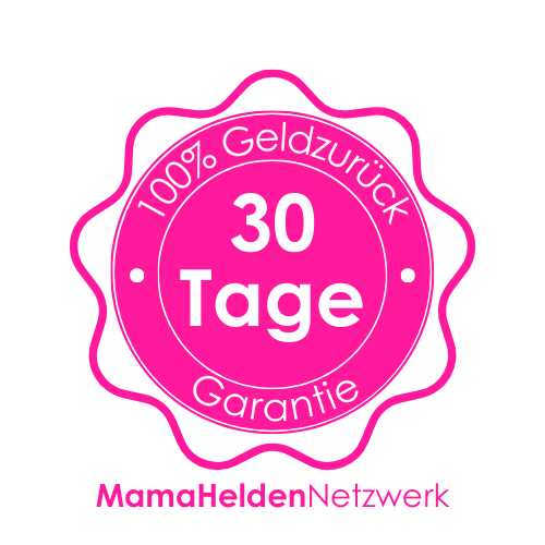 Pinker Garantiebutton mit 100% Geldzurückgarntie für 30 Tage