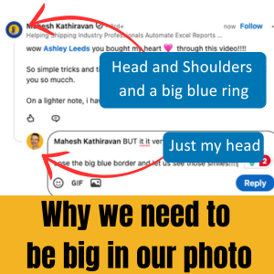 Correct LinkedIn profile photo size example