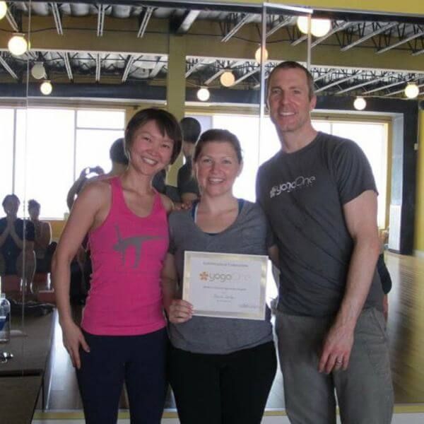 Dr. Trish Corley graduating from 200 Hour Yoga Teacher Training