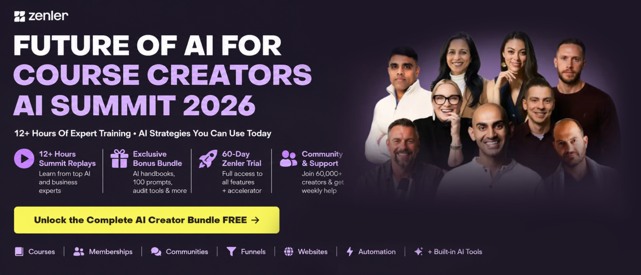 FREE AI Summit Access and FREE Course Platform
