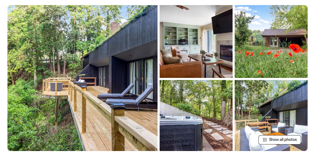 postcard of booking listing