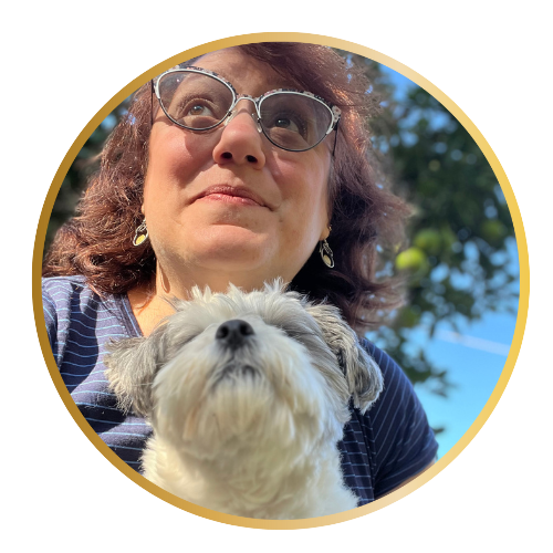 Birdi Sinclair and dog
