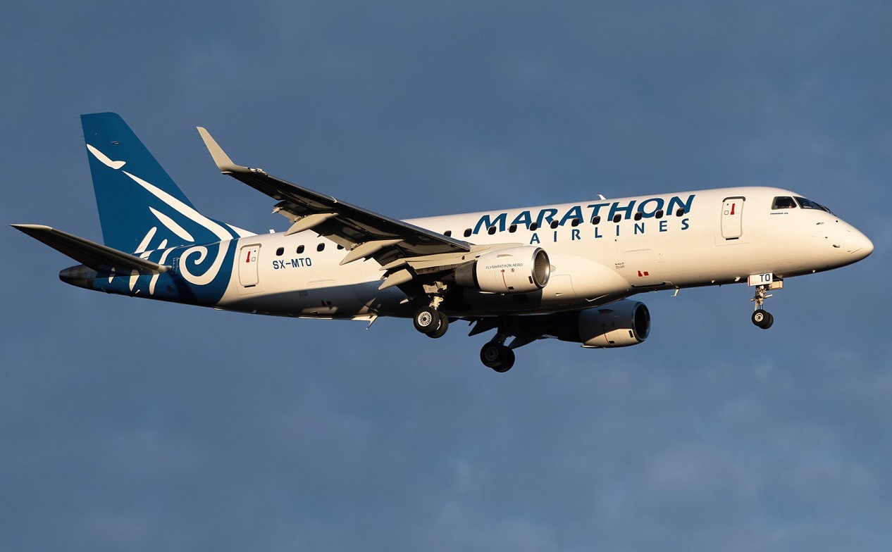 Marathon Airlines Embraer in flight