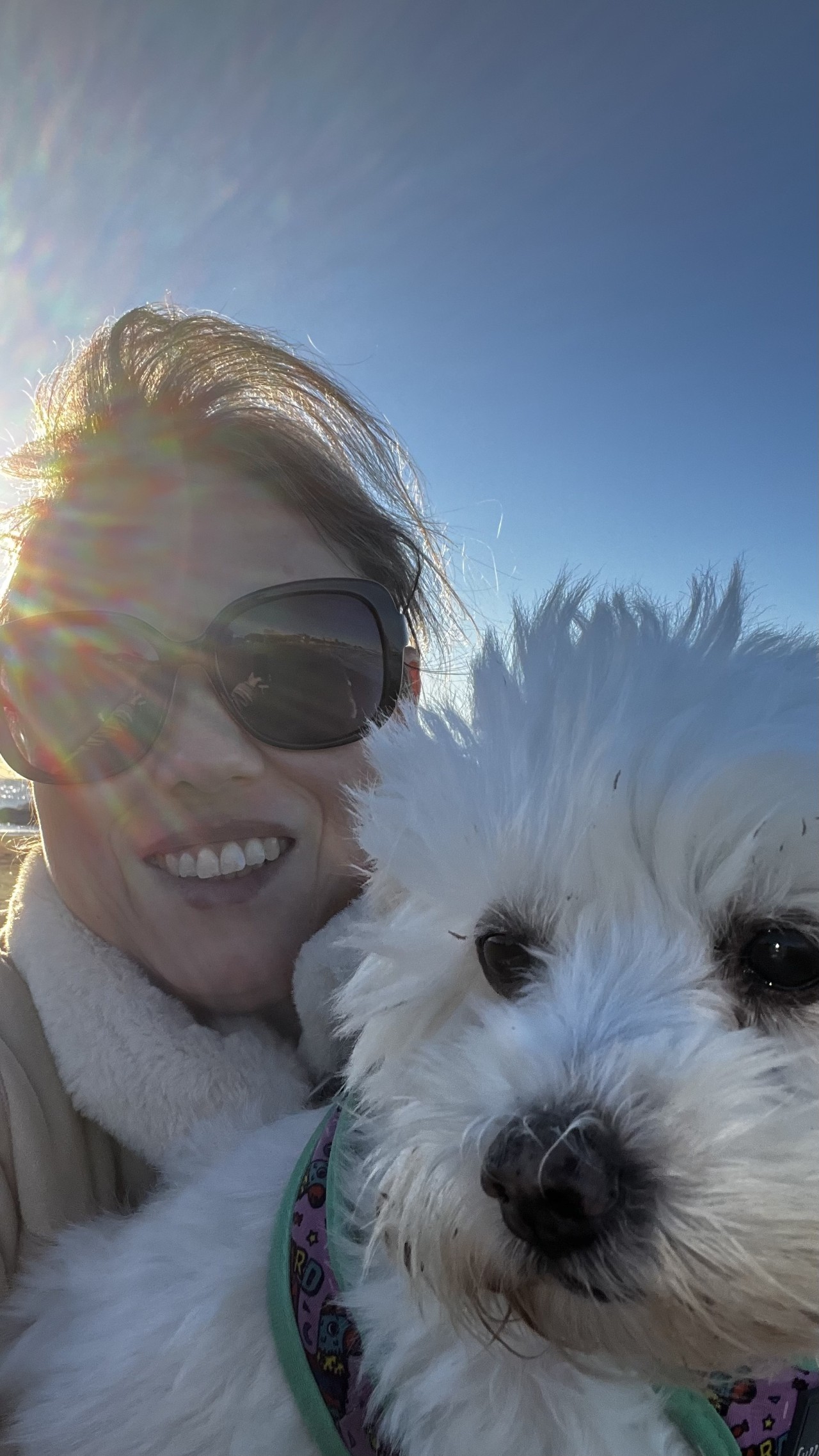 Nancy and I at the beach